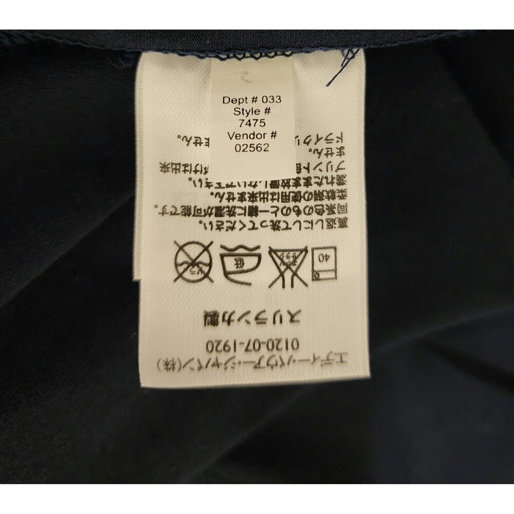 Eddie Bauer Tall Mens 1/4-Zip Mock Neck Pullover Navy Blue Cotton-Blend Size LT - Picture 10 of 10